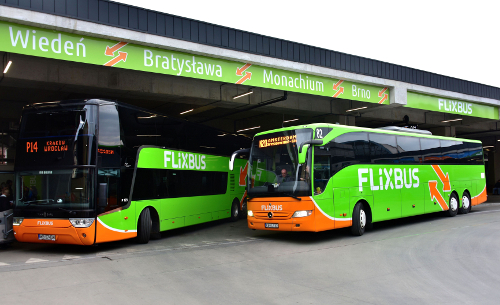 Flixbus bus station in Krakow