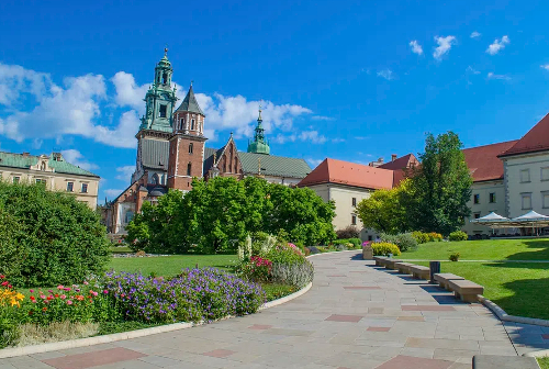 Krakow Wawel gardens