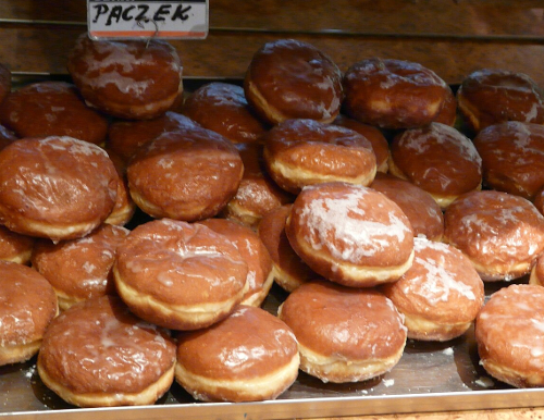 Polish doughnuts pączki