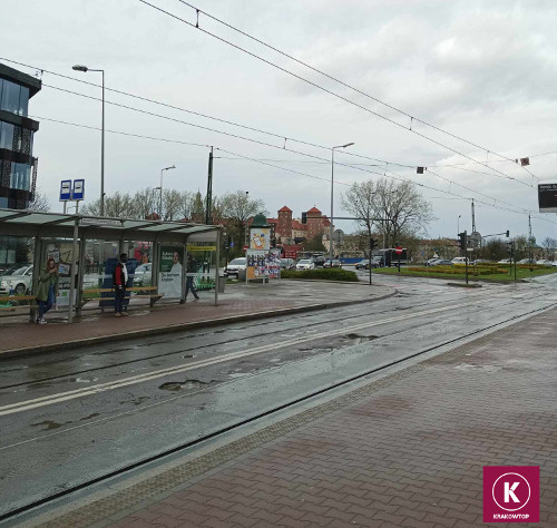 Public transport and raining in Krakow