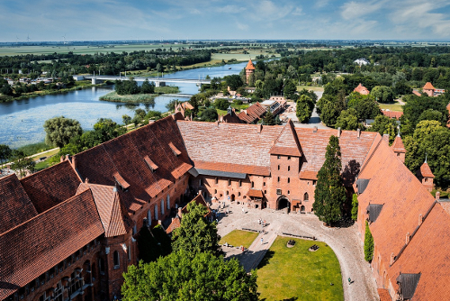 Top view of Polish Malborg castle
