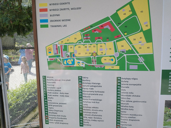 Krakow Zoo map