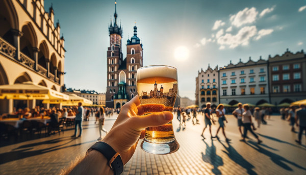 What is the average price of beer in Krakow