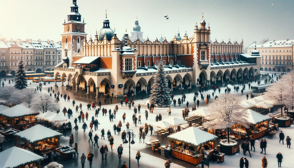 Cloth hall in winter