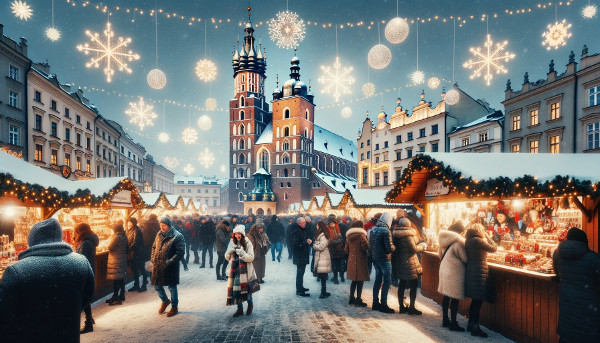 Krakow december street christmas markets