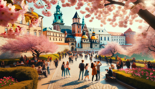 Krakow spring atmosphere