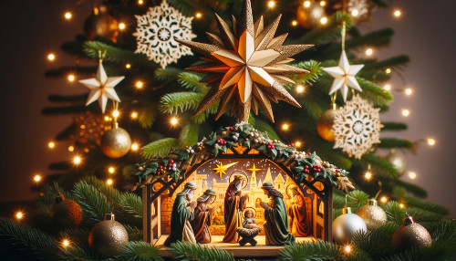 Nativity scene birt of Jesus Christ