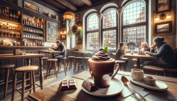 Cafe in Krakow for hot chocolate