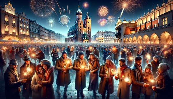 Celebration of New Year in Krakow