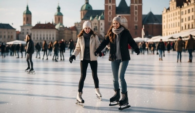 Ice skating in European cities