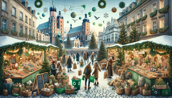 Illustration Eco Friendly Christmass in Krakow