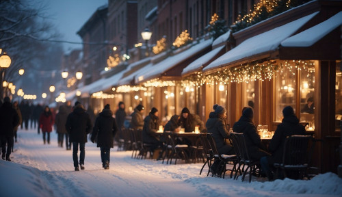 Krakow winter evenings and nights
