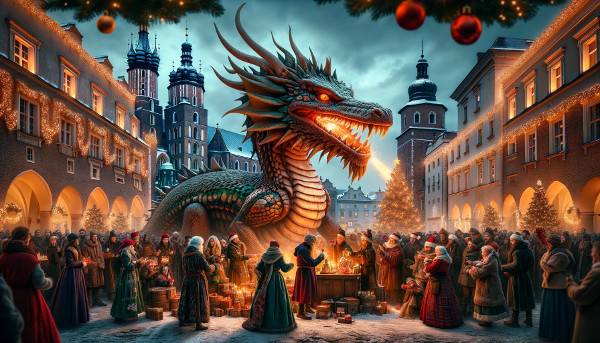 Legend of Christmas Wawel dragon