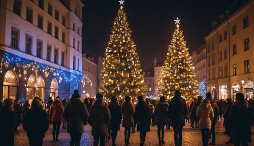 Shopping on traditional Krakow christmas Markets