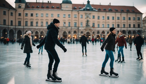Seasonal Krakow ice skating