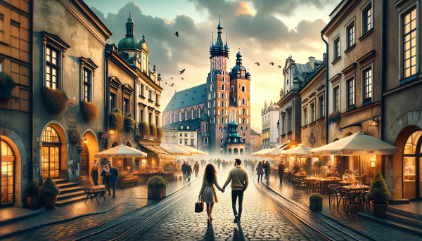 Krakow romantic nightlife
