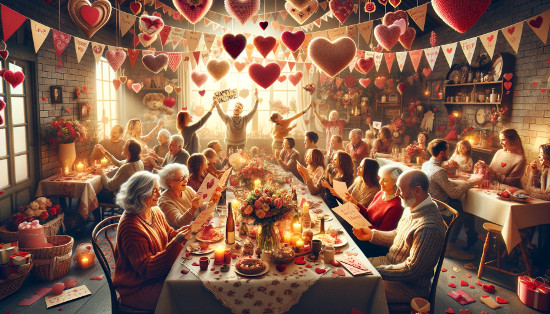 Family Valentine Day Celebrations pensioners