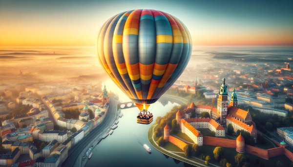 Hot air Balloon flight over Krakow