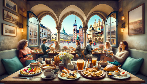 Krakow Old Town traditional Polish breakfasts