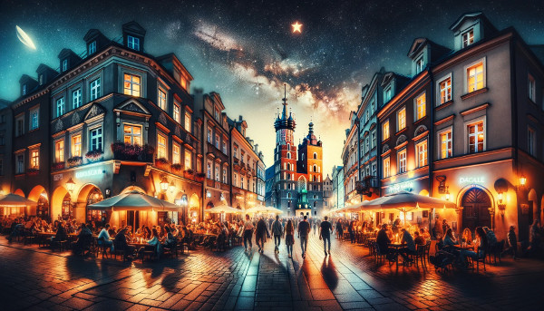 Nightlife in Kraków Old Town