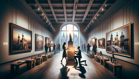 Proposal in museum in Krakow